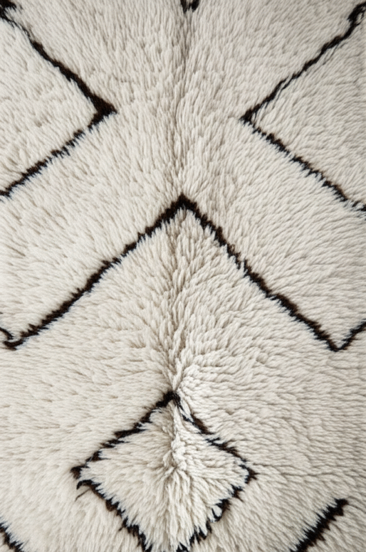 Generate a high-quality, relevant image prompt for an article about: Beni Ourain Rugs: Why They’re E