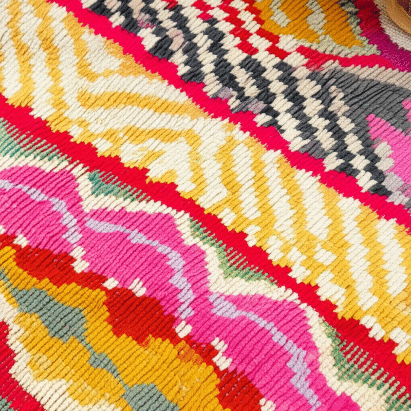 Generate a high-quality, relevant image prompt for an article about: Moroccan Rugs: Best Handmade Be