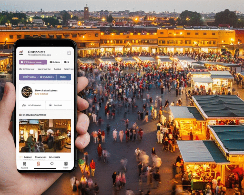 Generate a high-quality, relevant image prompt for an article about: Marrakech: Best Flight Times &