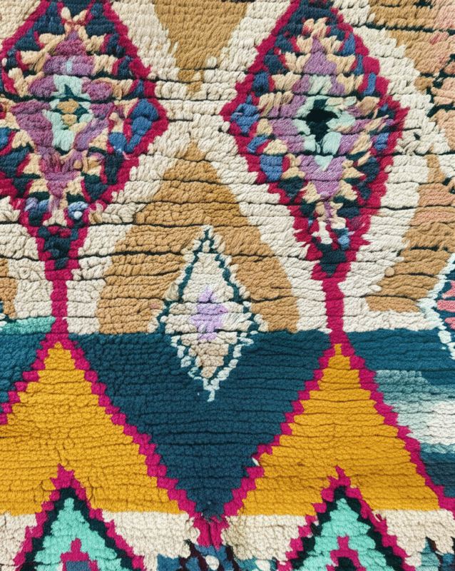 Generate a high-quality, relevant image prompt for an article about: Moroccan Rugs: Best Handmade Be