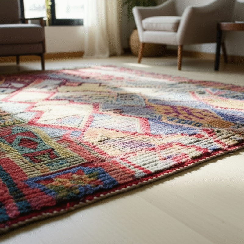Generate a high-quality, relevant image prompt for an article about: Moroccan Rugs: Handmade Berber,