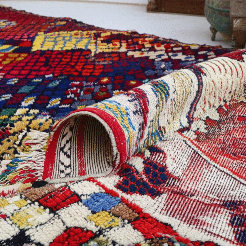 Generate a high-quality, relevant image prompt for an article about: Moroccan Rugs: Best Handmade Be